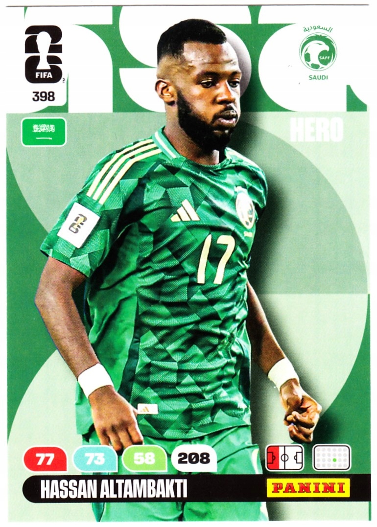 Karta Piłkarska Panini Fifa World Cup 2026 Core Hassan Al-Tambakti 398