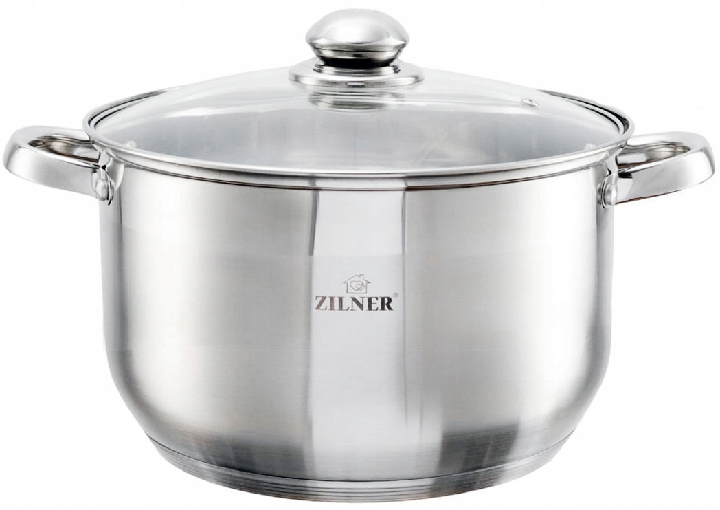 

Garnek Stalowy Z Pokrywką Srebrny 26CM/8,2L Zilner
