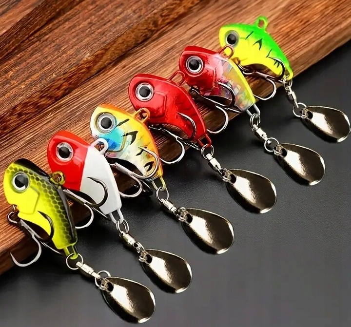 WIRUJĄCY OGONEK ZESTAW 5szt 10g RÓŻNE KOLORY PRZYNĘTA SPINNINGOWA+PUDEŁKO EAN (GTIN) 5906214851375