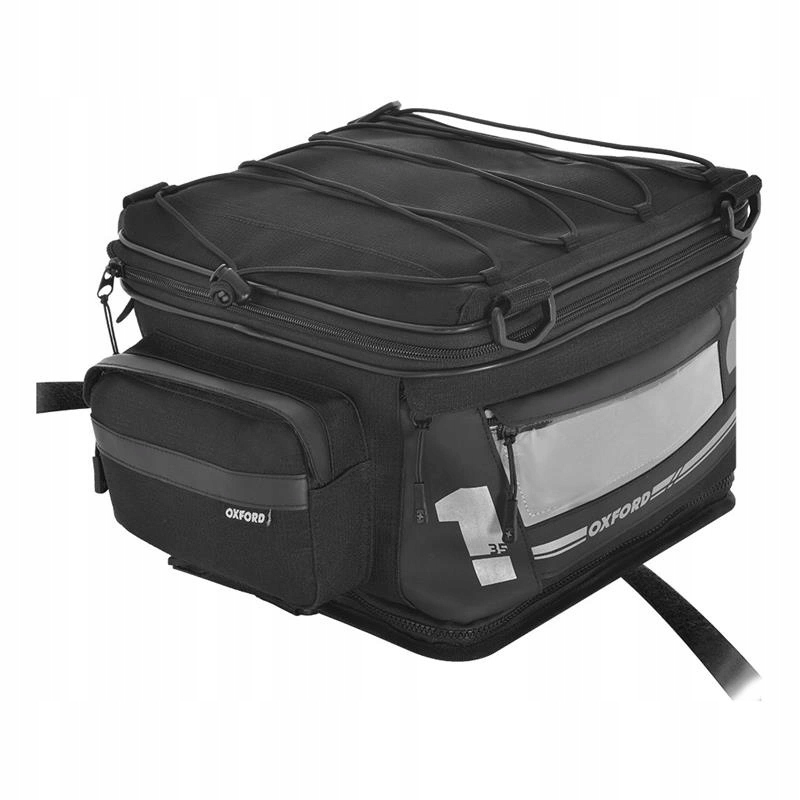 Veľká taška na zadnú časť motocykla Oxford F-1 T35 (35L) Black čierna