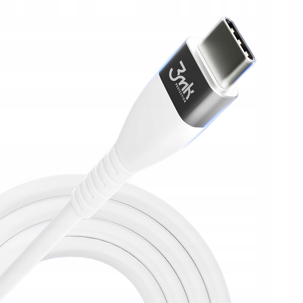 Kabel 3MK Hyper Silicone Cable Type-c To Lightning 20W 3A White