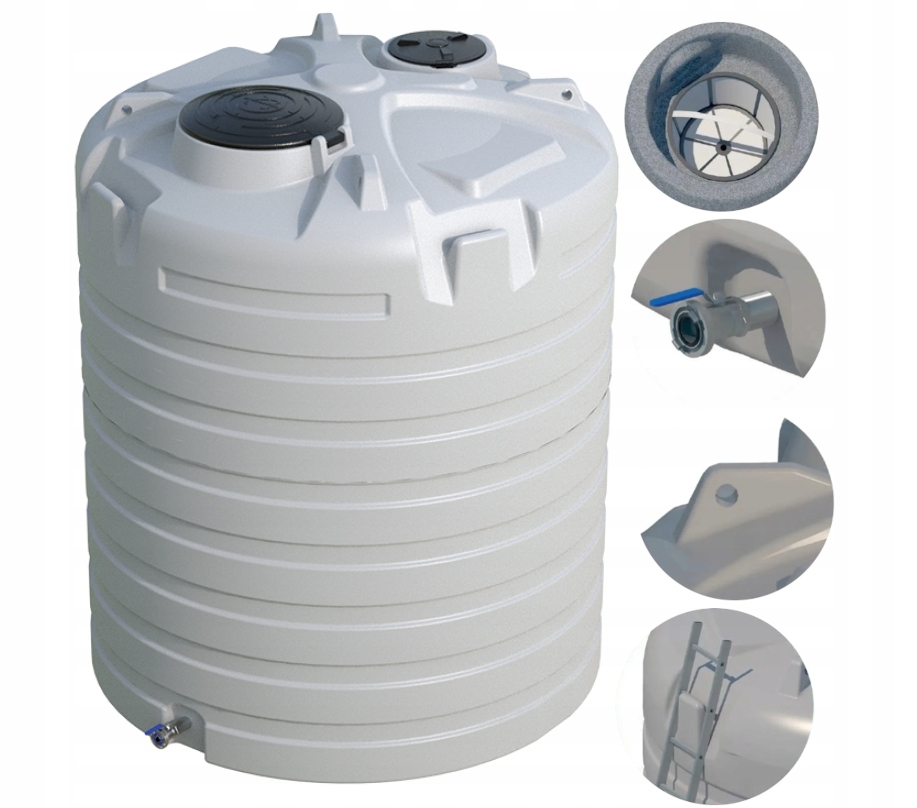 Pozemní nádrž InstalGrunt 10000 L 10 000 L Aquatower 10,0 10 m3 s filtrem