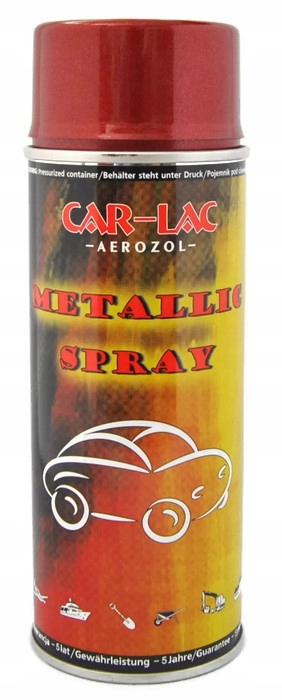 

Czerwony Metalik Akryl Farba Lakier Spray 400ML