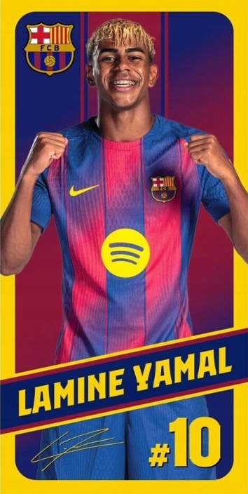 Ręcznik Plażowy Fc Barcelona Lamine Yamal 70x140 Fcb Barca 059