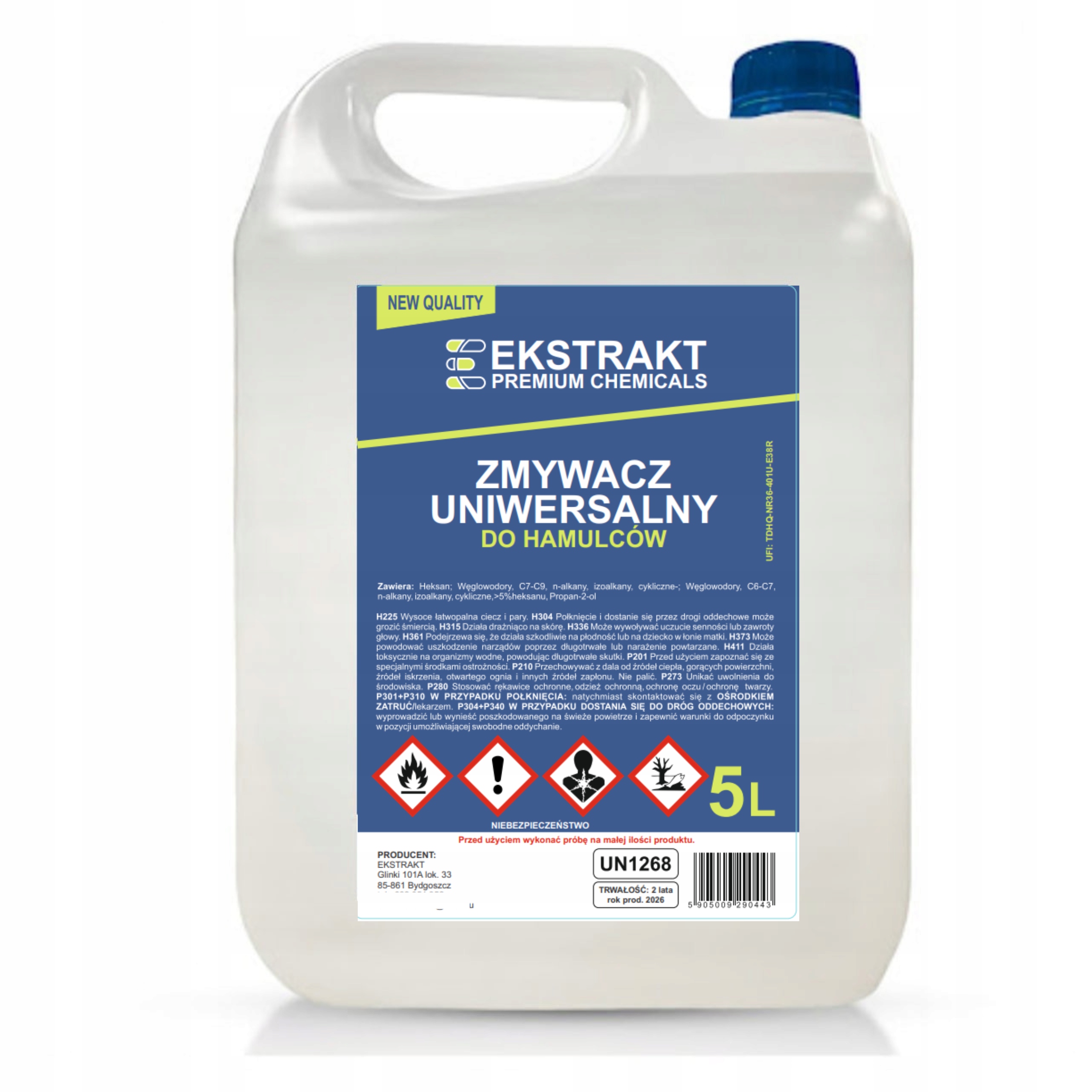 Zmywacz do Hamulców 5L Brake Cleaner do Tarcz Uniwersalny Odtłuszczacz