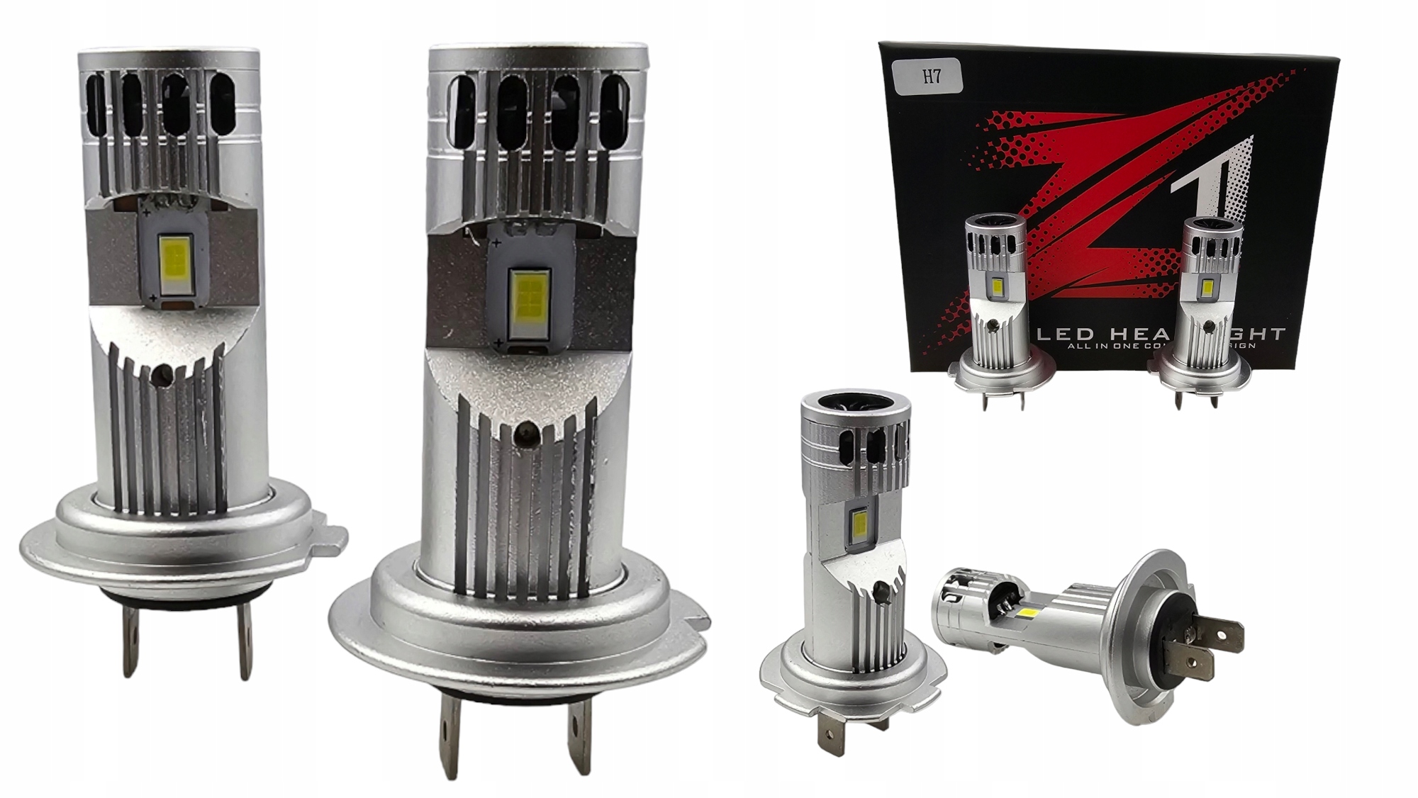 Led žárovky Z1 H7 52W Ultra silné světlo Eti 5530 Custom Chip IP68