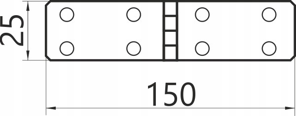 

Zawias budowlany 150x25 splatany ocynk