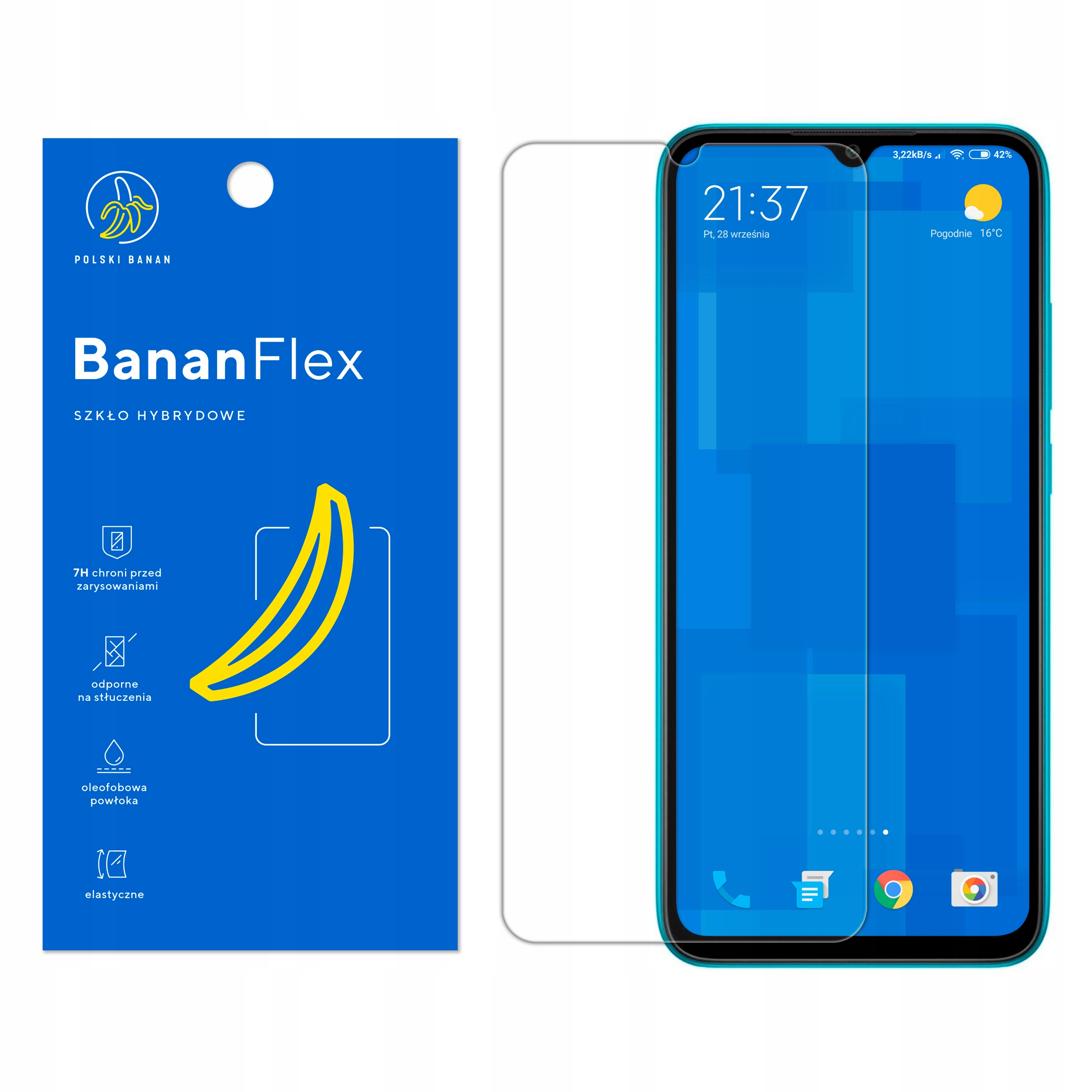 

Szkło Hybrydowe Polski Banan 7H do Xiaomi Redmi 9A