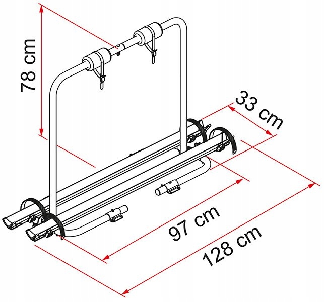 BAGAZNIK ROWEROWY NA DYSZEL FIAMMA XL A 2 ROWERY Producent czesci Fiamma