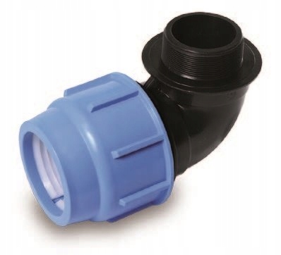 

Kolano Pe z gwintem 16-3/4' M Blue Seal PN16