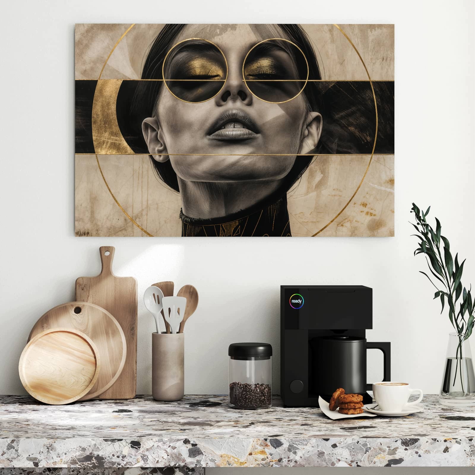 Magnetická tabule Abstraktní Okulary 90 × 60 cm