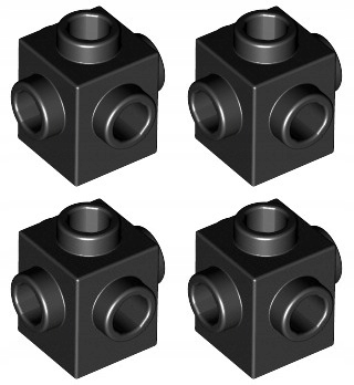 

Lego 4733 Klocek 1x1 4 pin czarny (4g) 4 szt.