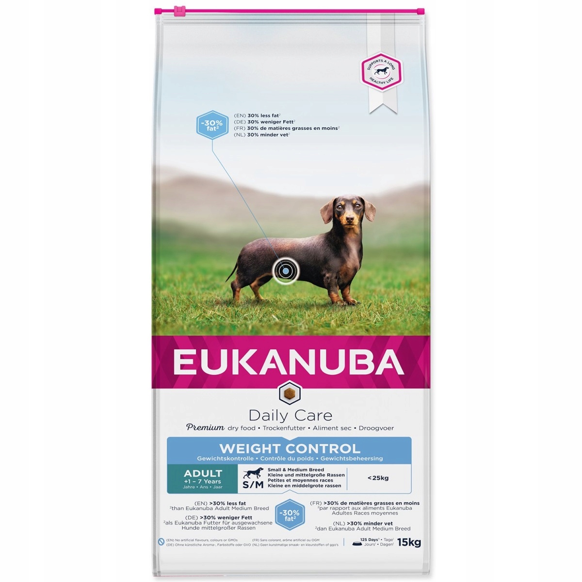 Levně Krmivo Eukanuba Daily Care Adult Medium Weight Control 15kg