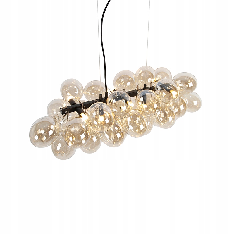 Designerska Lampa wisząca Qazqa art deco glamour