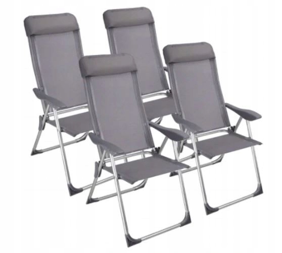 Складные легкие алюминиевые садовые стулья 4 шт.
