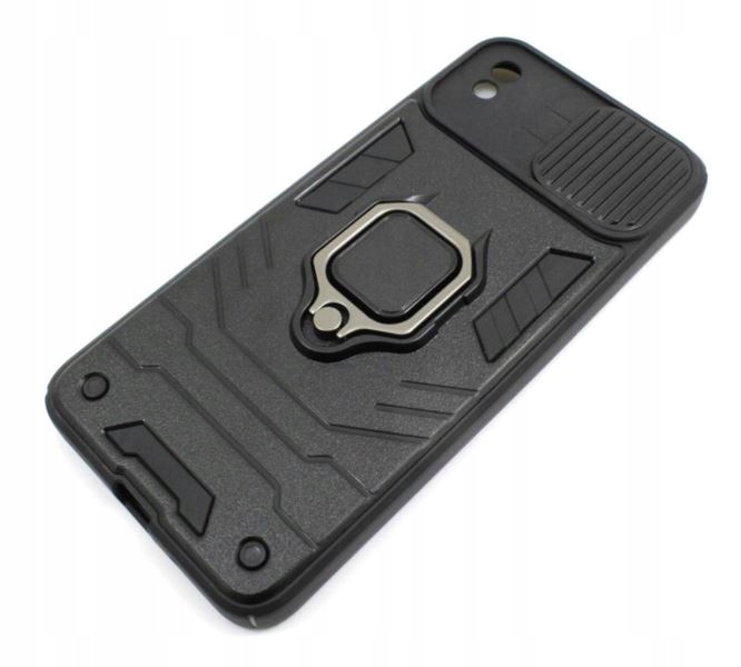 Etui PANCERNE RING LENS do Xiaomi Redmi 9A 9AT cza Kolor czarny