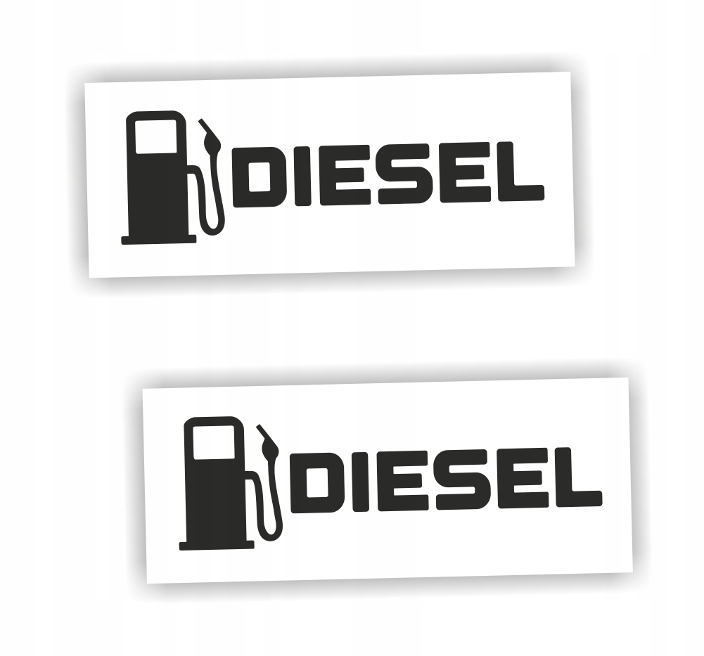 Naklejka informacyjna Diesel 2 sztuki kolor Czarny naklejki na klapkę wlewu