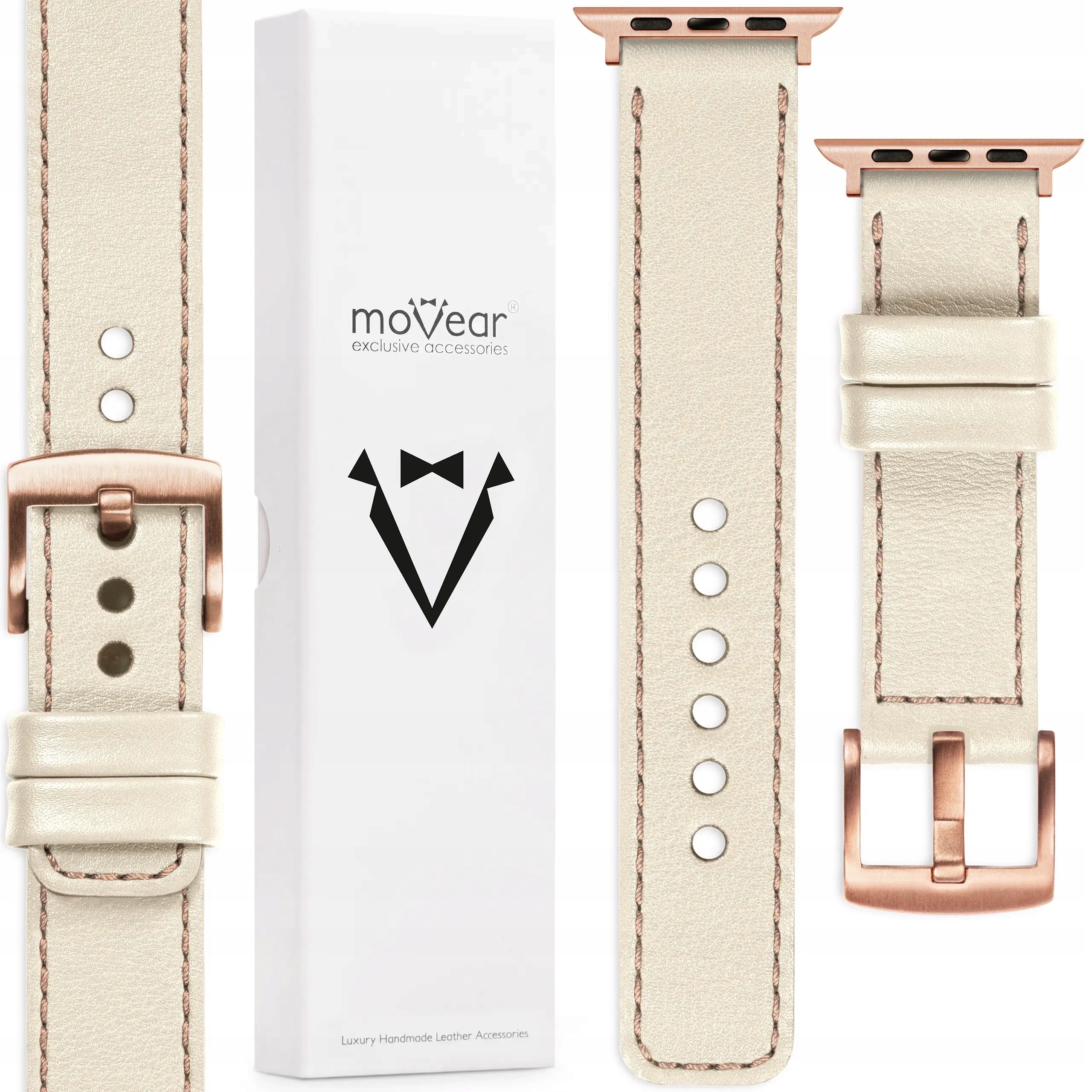 Kožený řemínek pro Apple Watch 10 9 8 7 6 5 3-1 Se Ultra Movear