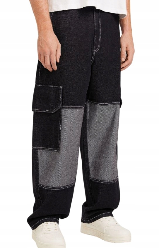 Pánské Kalhoty Bershka Skater Bavlna 00397335 Černé vel. 40