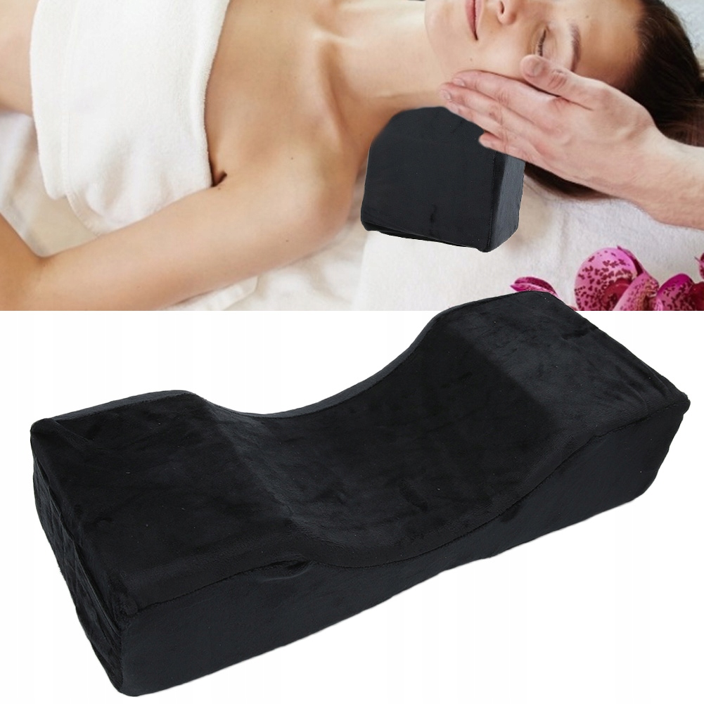 PODUSZKA POD GŁOWĘ SZYJĘ DO PRZEDŁUŻANIA RZĘS MASAŻU ZABIEGÓW CZARNA Stan opakowania oryginalne