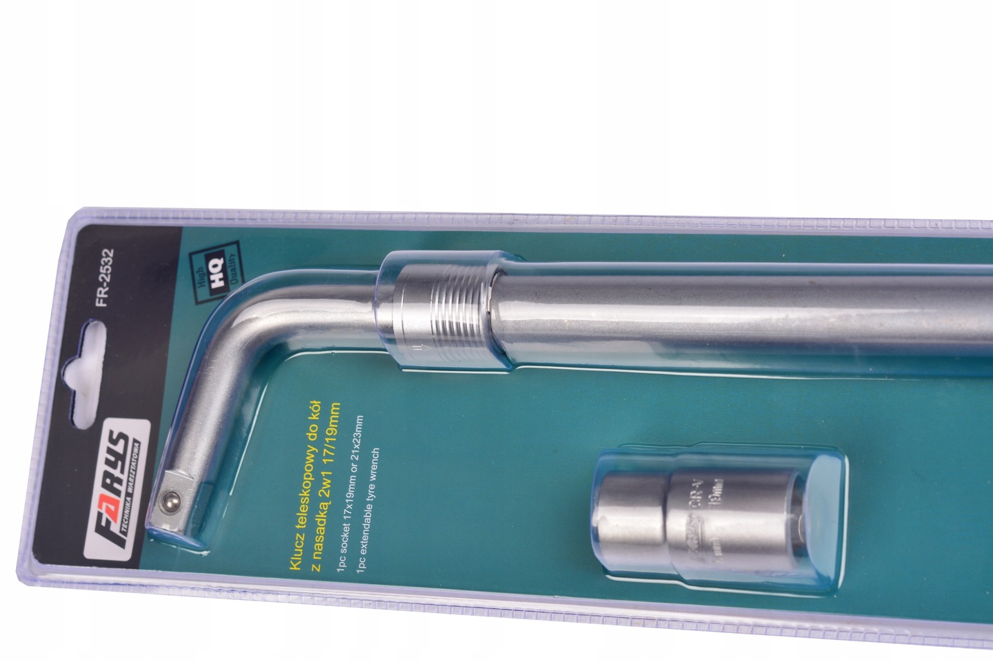 KLUCZ DO KÓŁ TELESKOPOWY MOCNY NASADKA 17 19 Marka Farys