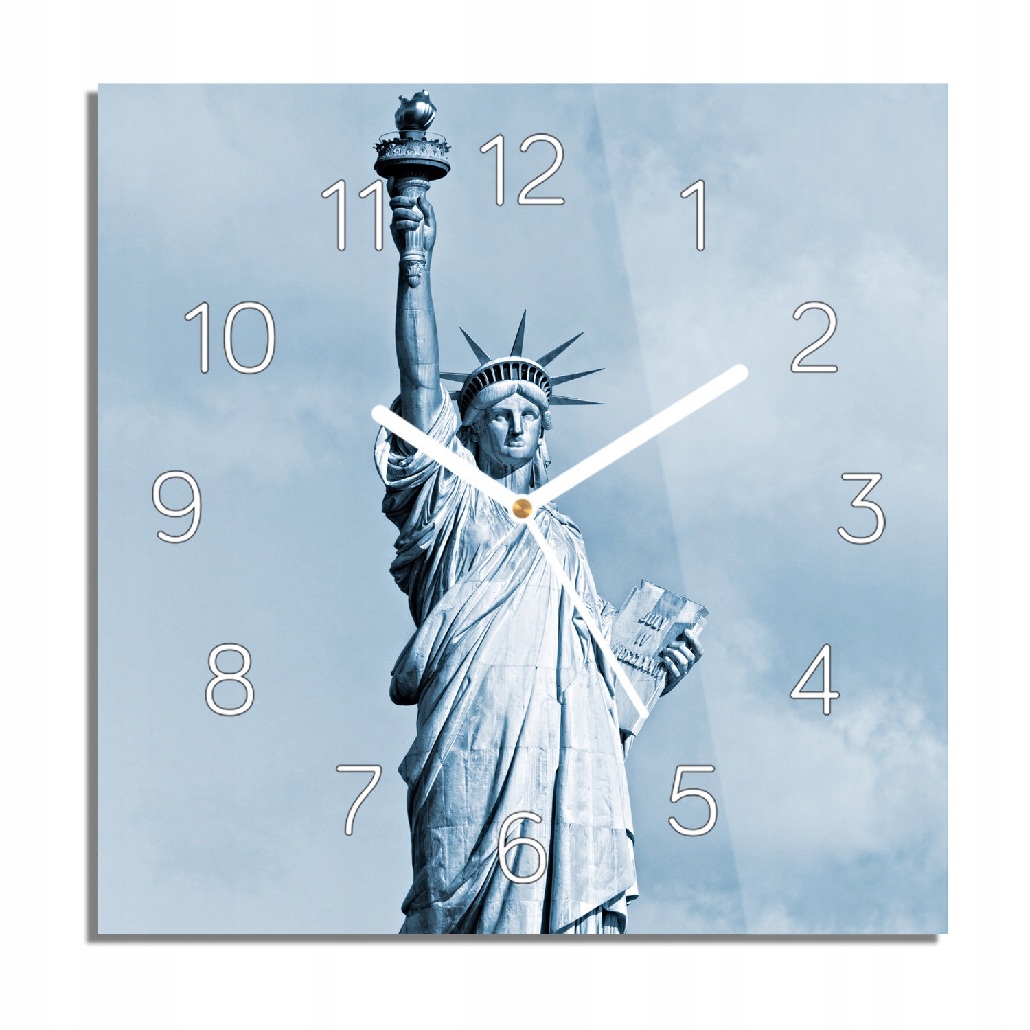 

Statua wolności Ny zegar na szkle z foto 30x30