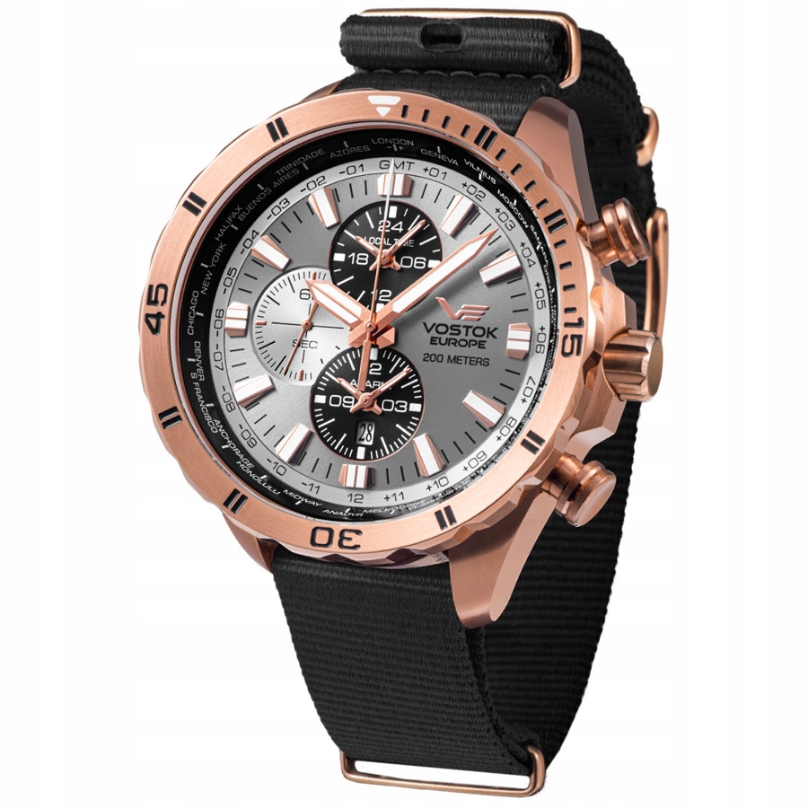 Zegarek Męski Vostok Europe YM26-320B653N czarny p