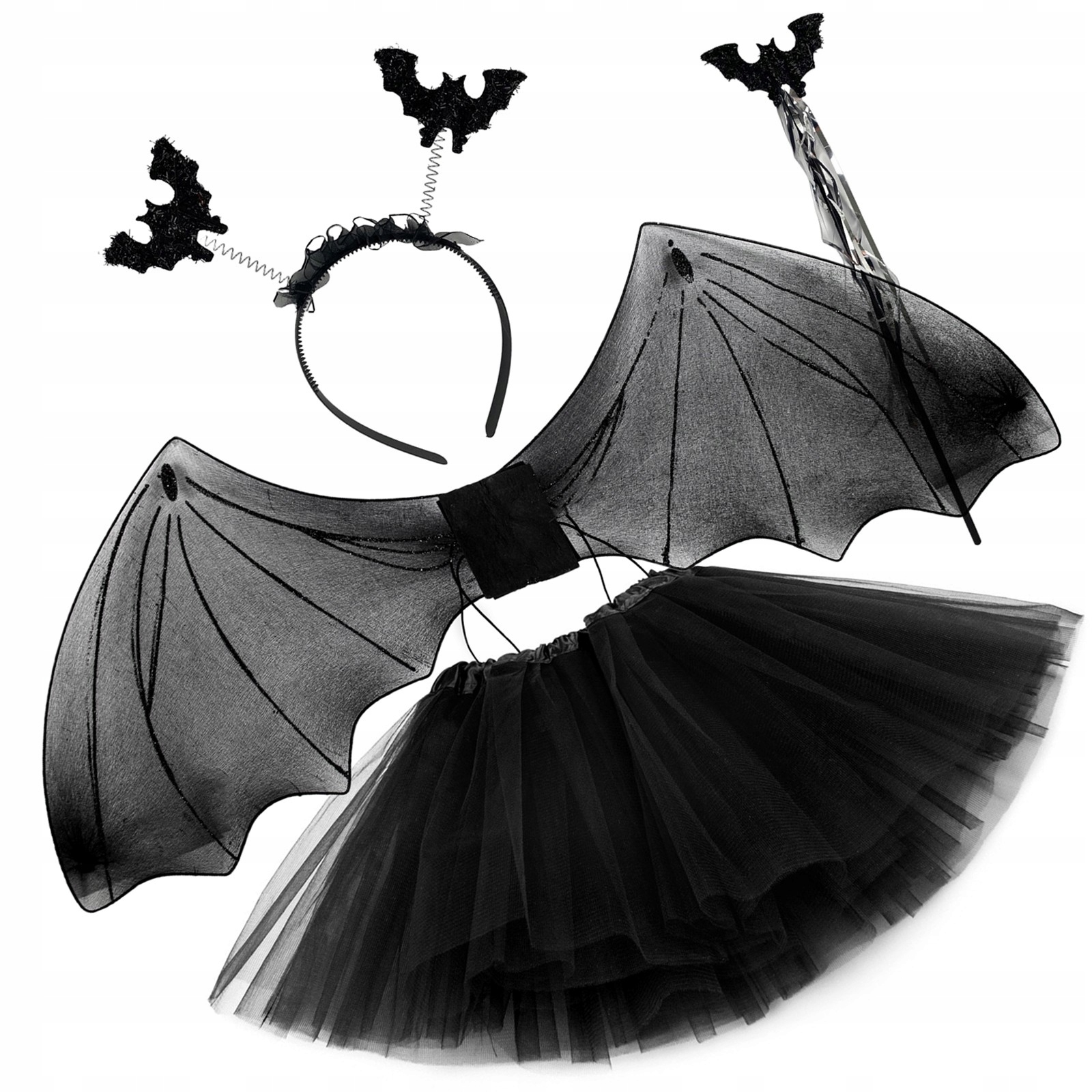 STRÓJ HALLOWEEN PAJĘCZARKA NIETOPERZ WIEDŹMA