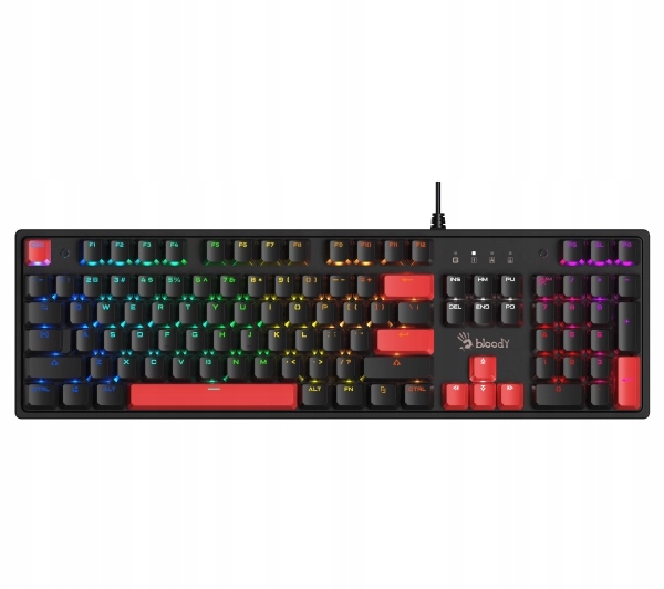 Klawiatura mechaniczna A4tech Bloody S520N Blms Red Plus Czarna