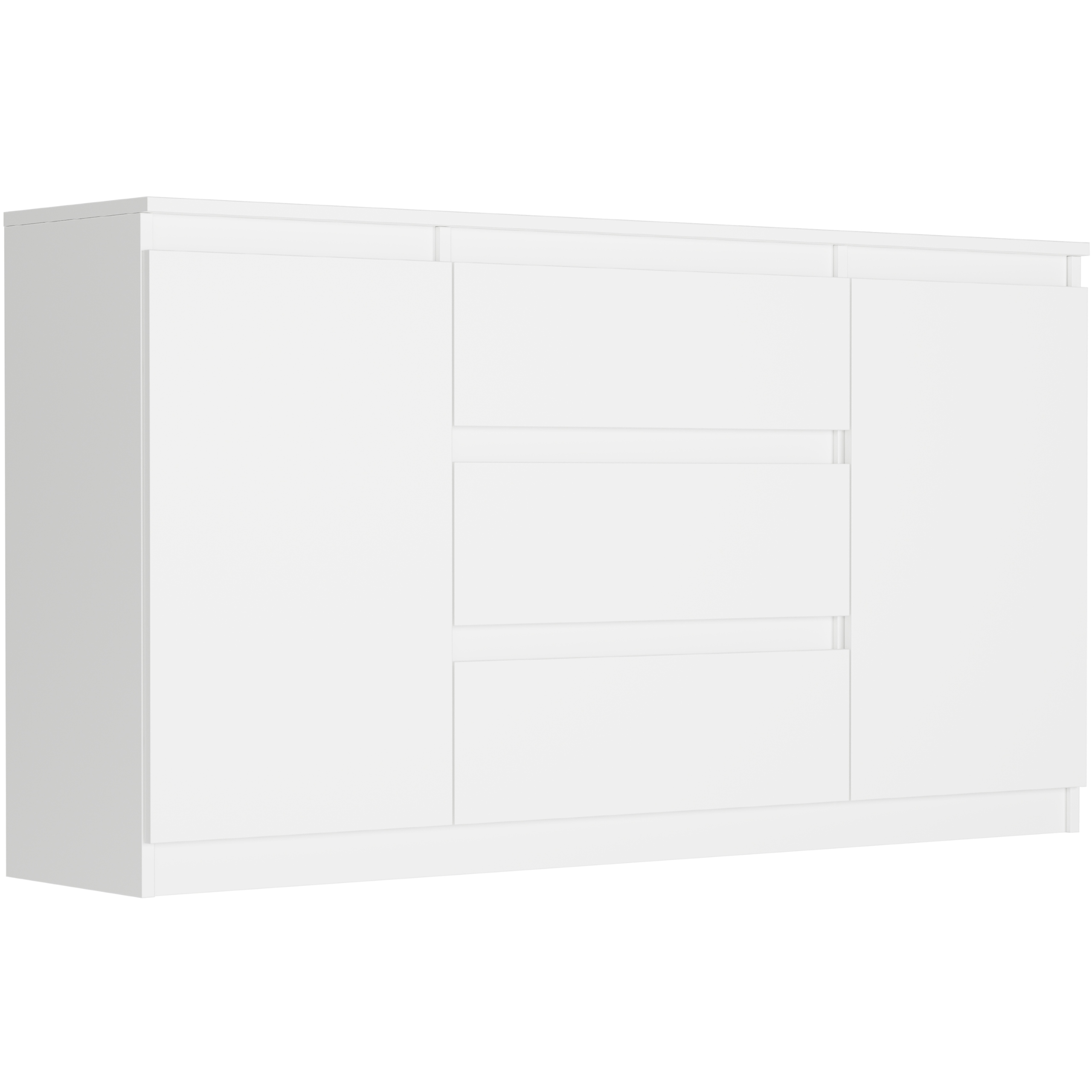 KOMODA 140 SZAFKA 3 SZUFLADY 2 PÓŁKI BIAŁA R-140-S3