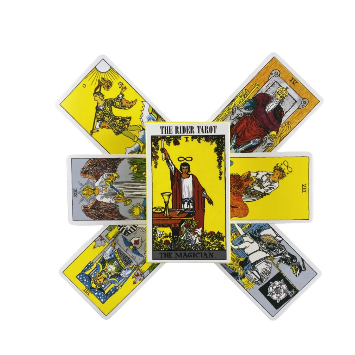 KOMPLETNY ZESTAW KLASYCZNYCH KART TAROTA THE RIDER TAROT KARTY WRÓŻBY 78szt Nazwa THE RIDER TAROT MAGICIAN 78 KARTY WM838