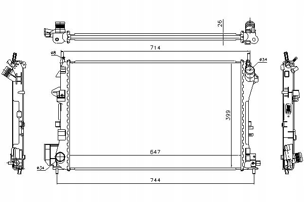 Nissens Chladič Motoru (manuální) Cadillac Bls Asistent řidiče #28