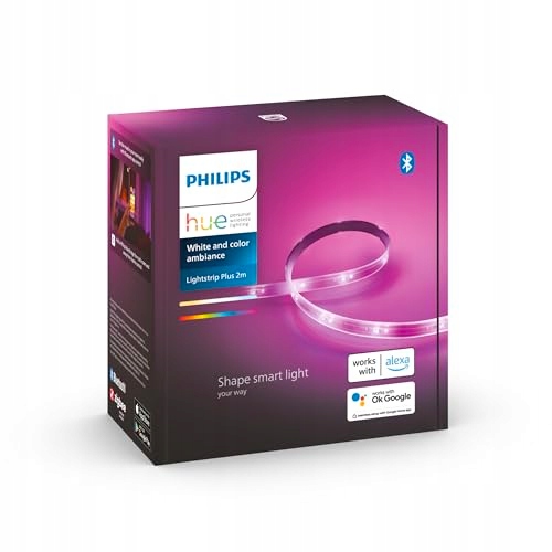 PHILIPS Hue White Color Ambiance Lightstrip Plus 2m LED Pasek Smart RGB — miniatura 2