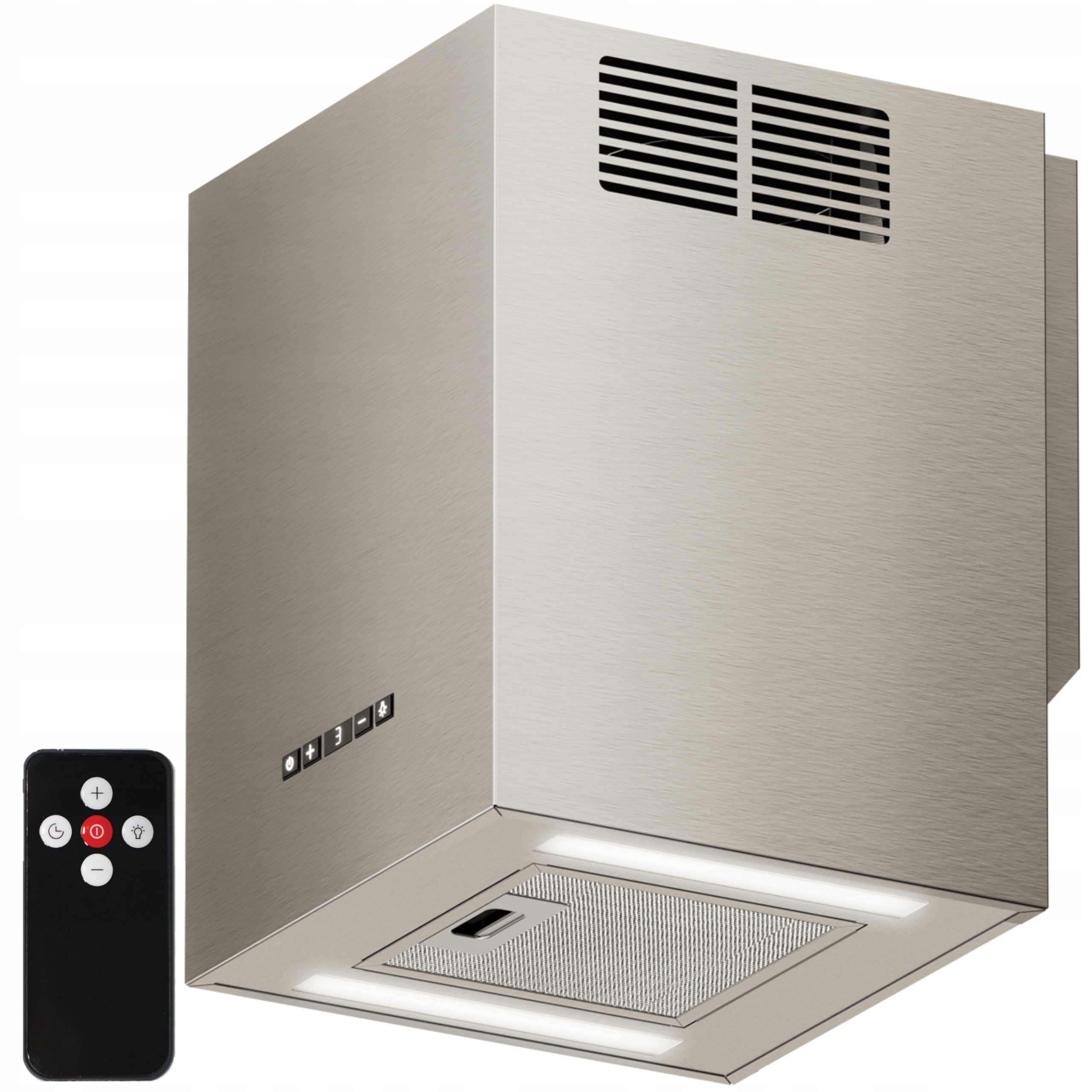 Okap kuchenny przyścienny do zabudowy 30cm Maan Ponza Mini Satyna Pilot Led