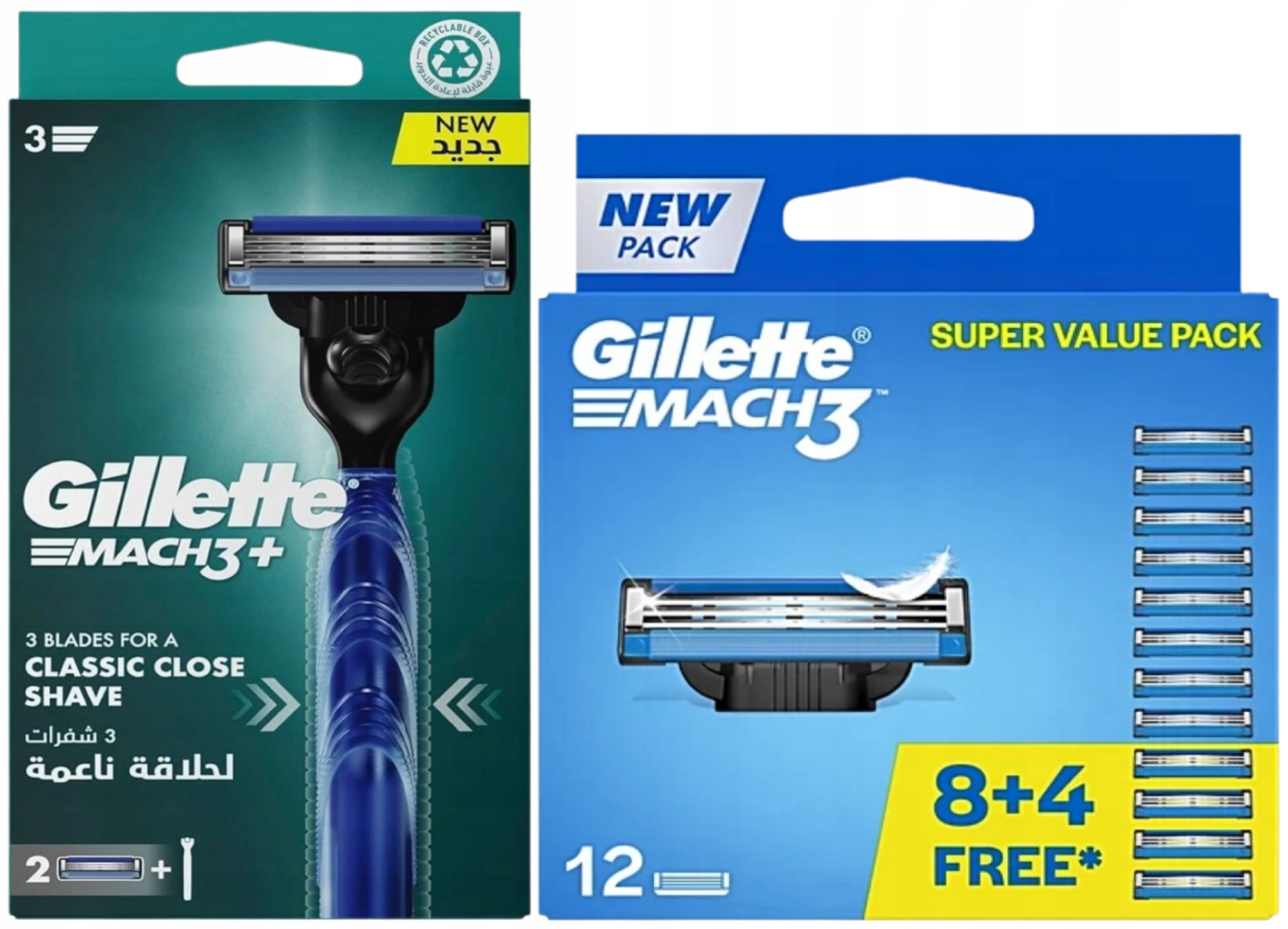 Gillette Mach3 Wkłady Ostrza Wymienne 14szt Maszynka