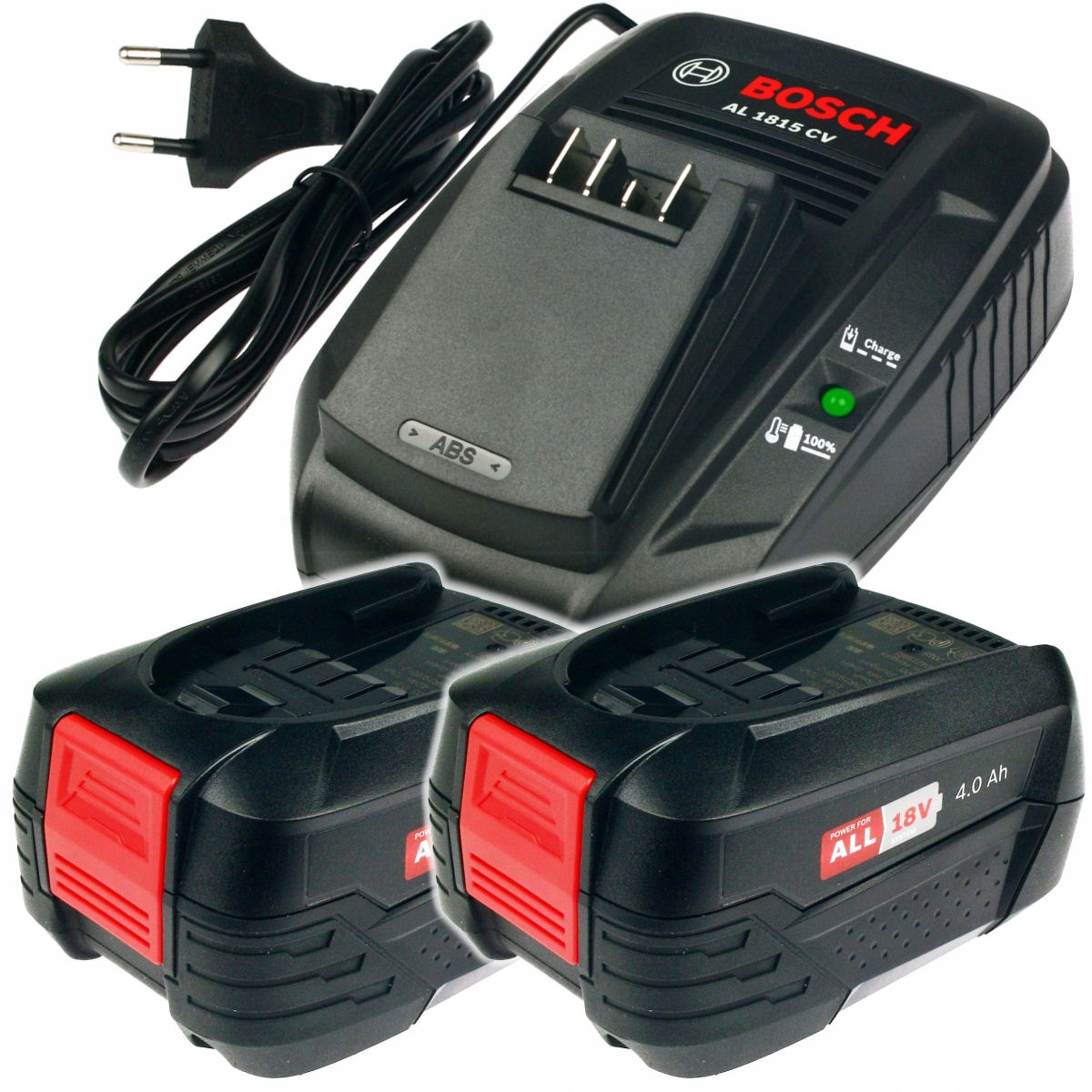 

Ładowarka AL1815CV 2 akumulatory Pba 4,0Ah Bosch