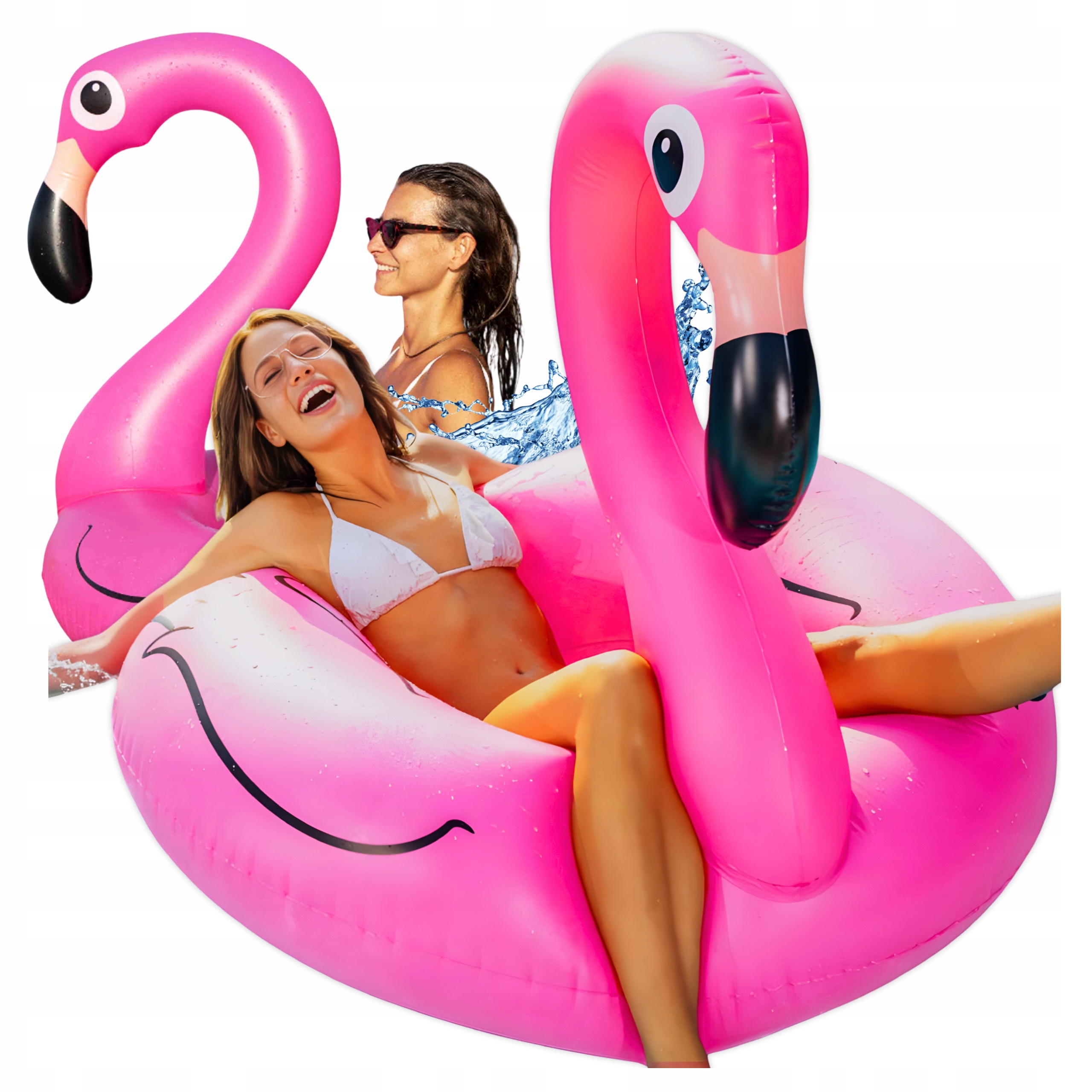 Koło Dmuchane Flaming 120CM Do Pływania, Różowe, Stabilne