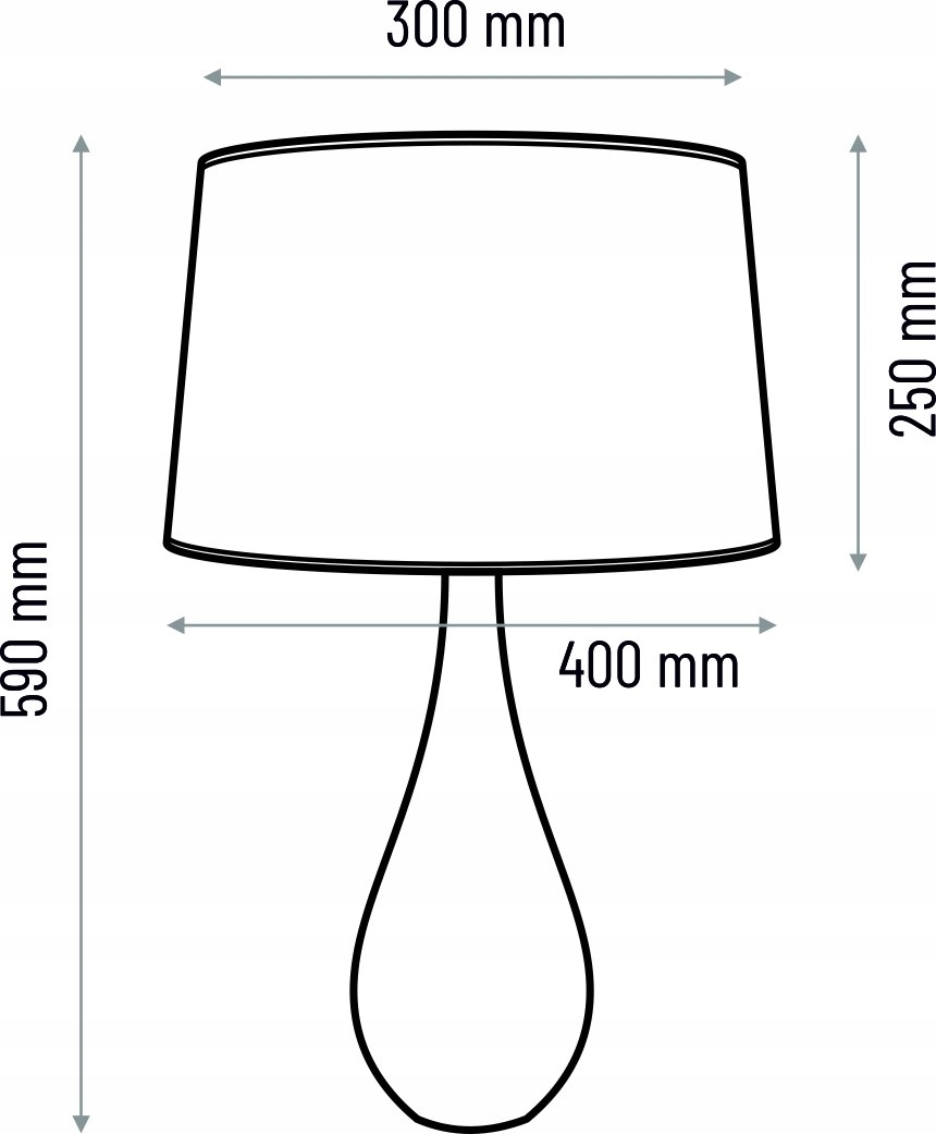 Stolová komodová lampa Vase šedá