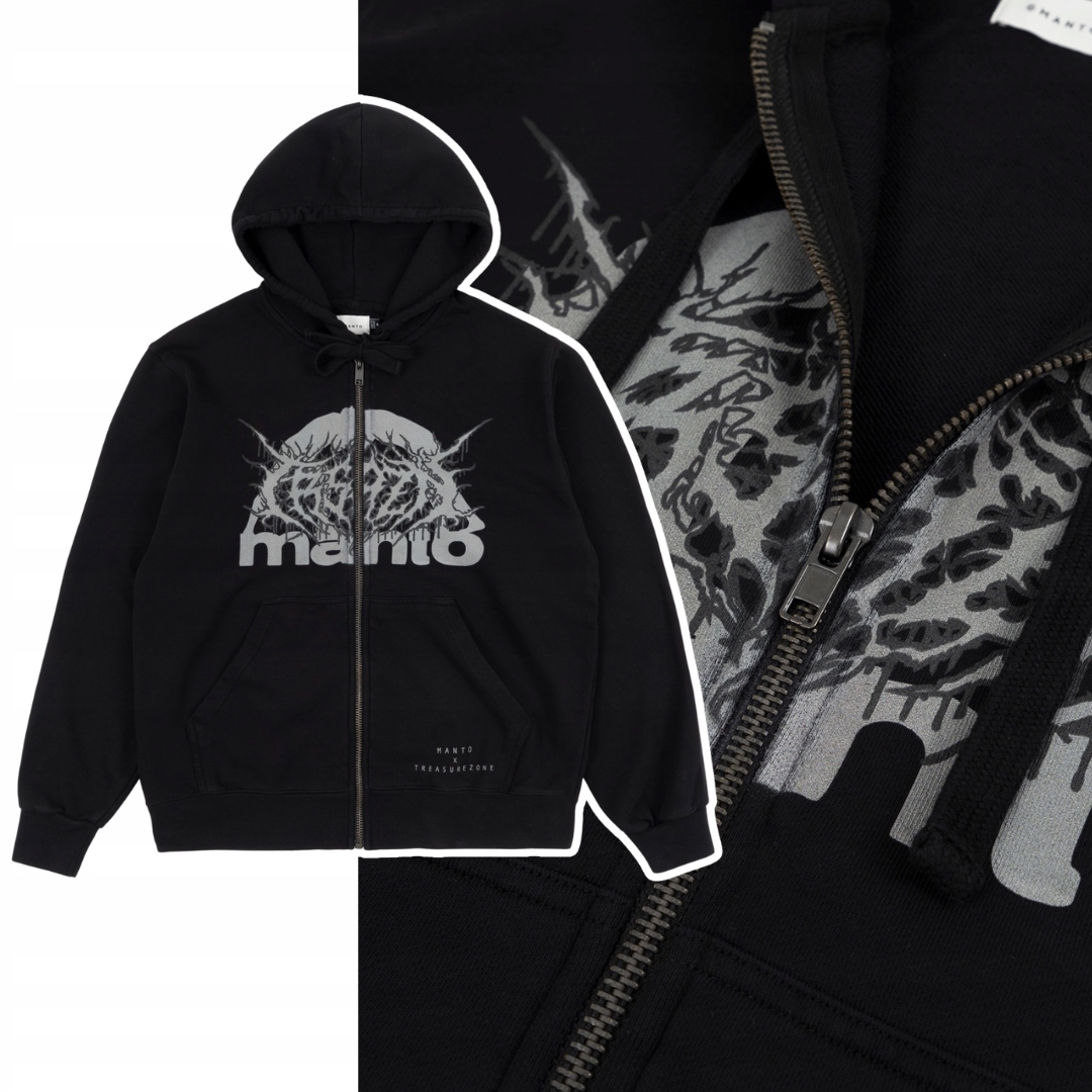 Bluza Rozpinana Męska Z Kapturem Manto Treasure Zone Czarna r. S