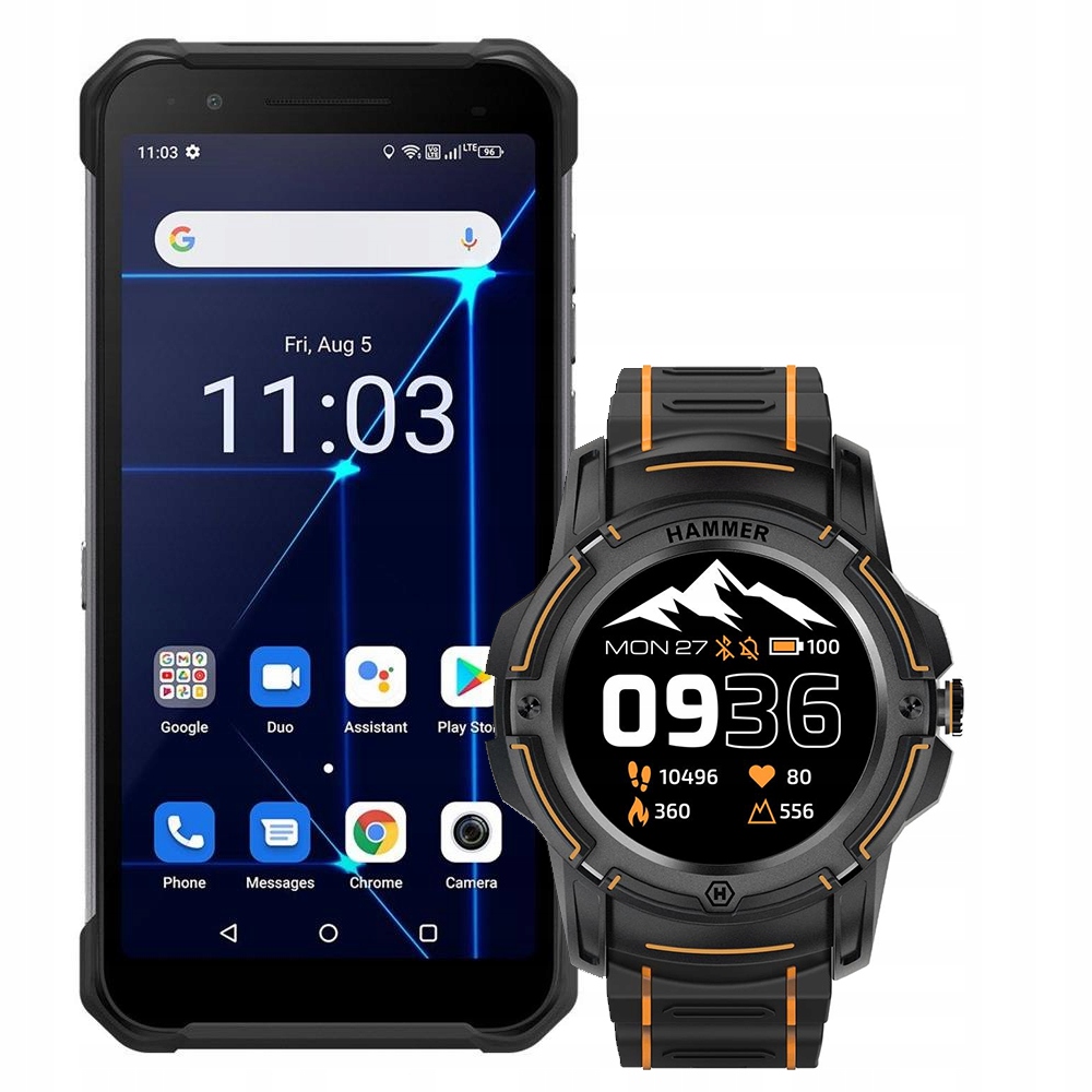 Zestaw Smartfon Hammer Construction Hammer Watch Plus