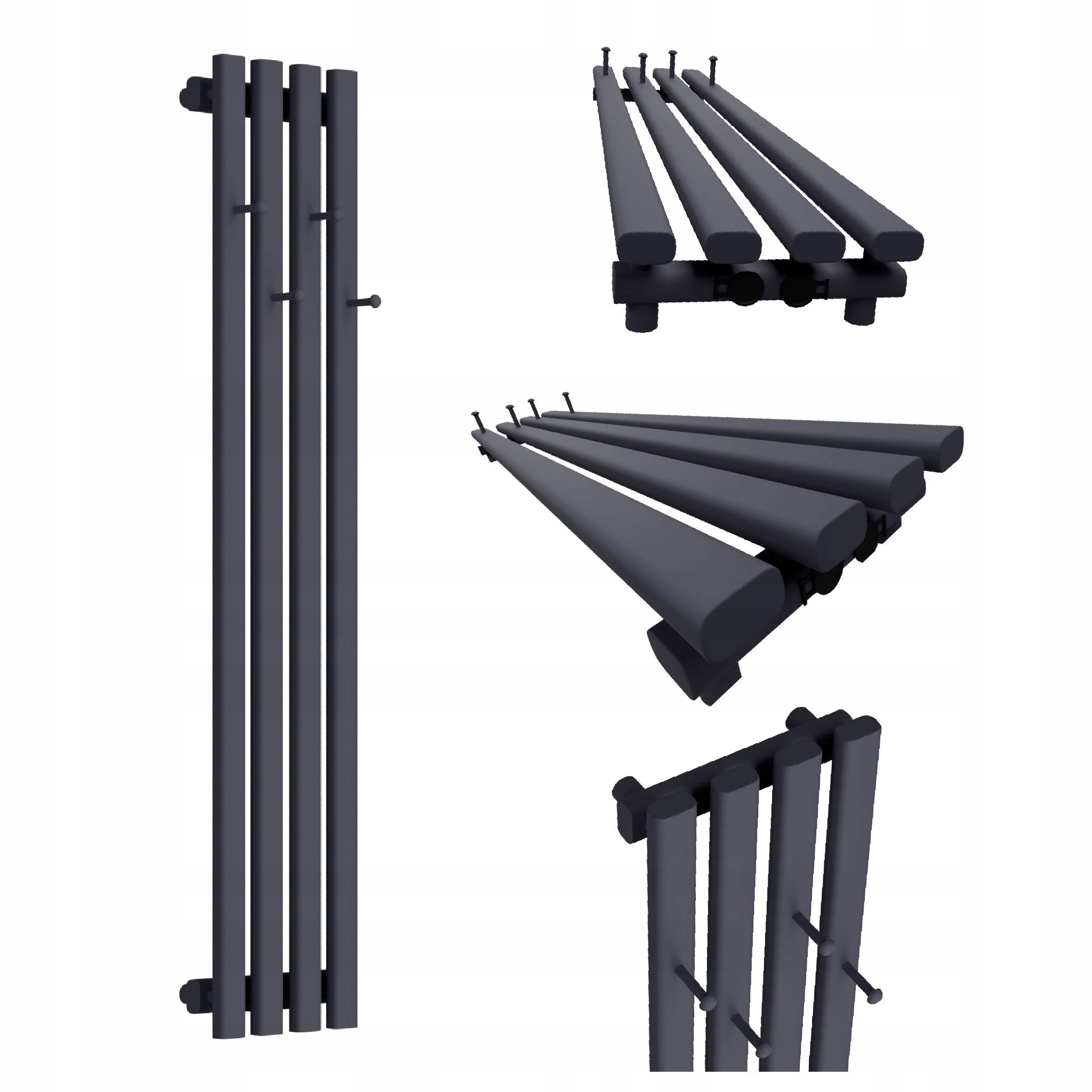 Dekorativní radiátor HORYZONT4 Hook 120x29 grafit