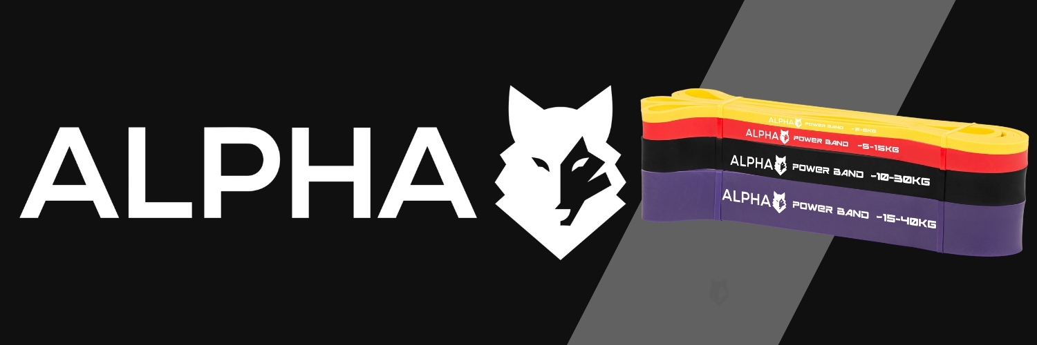 ZESTAW 4 GUMY OPOROWE DO ĆWICZEŃ UCHWYT GRATIS POWER BAND ALPHA Opór 2-40 kg