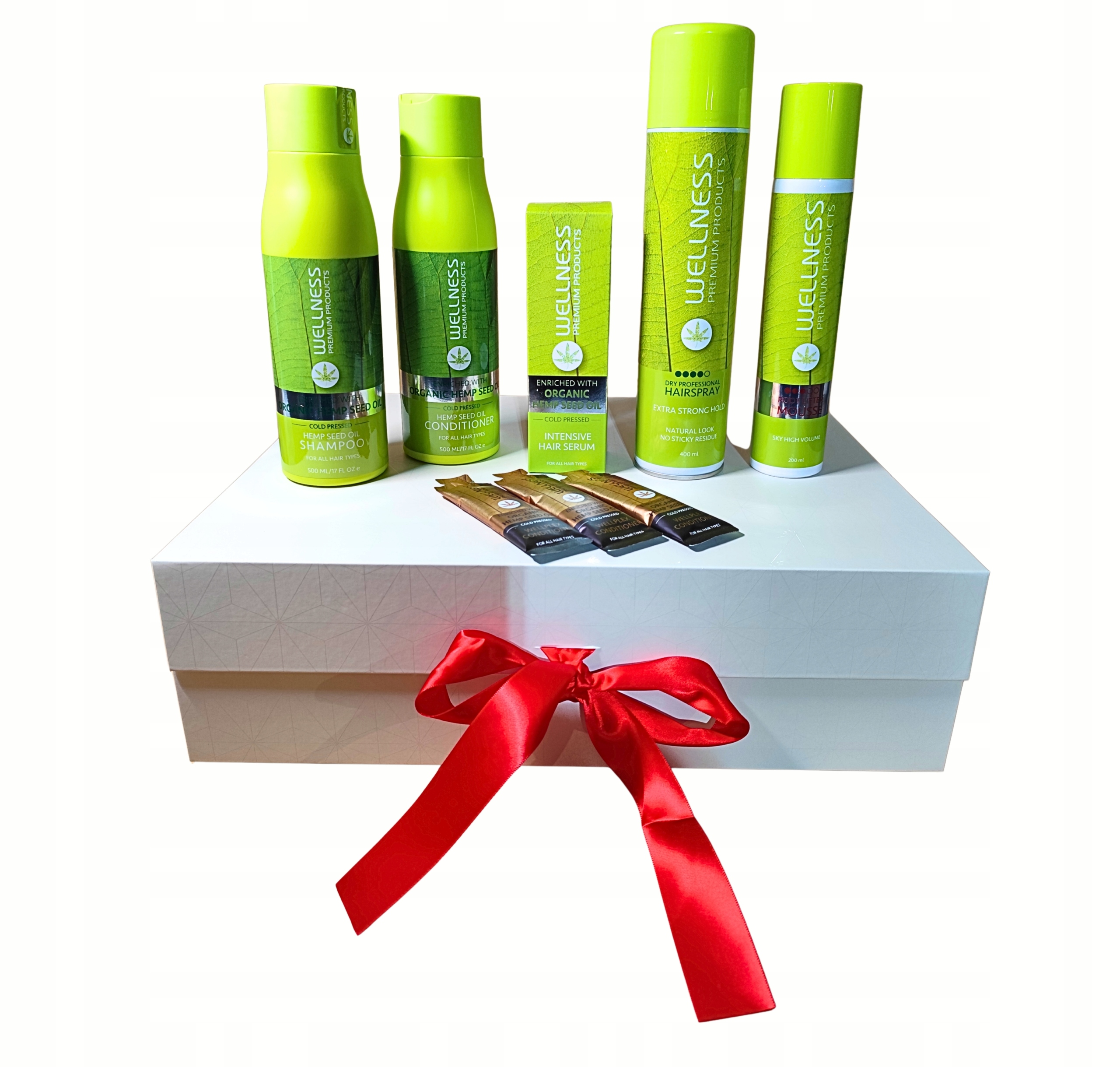 Dárek Wellness Premium Šampon Kondicionér Sérum Laková Pěna