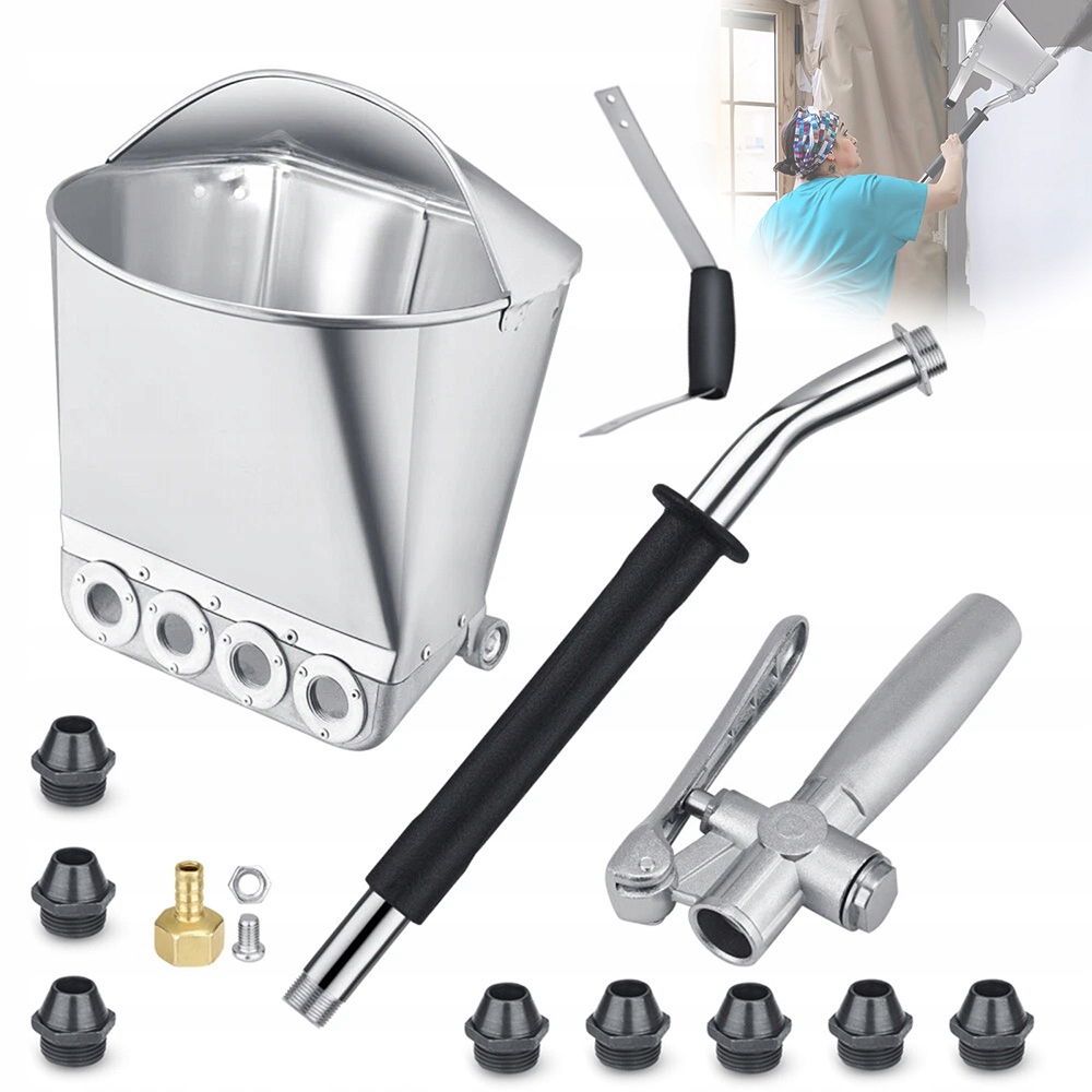 Pneumatická omítka na stěnu a strop 8 x tryska