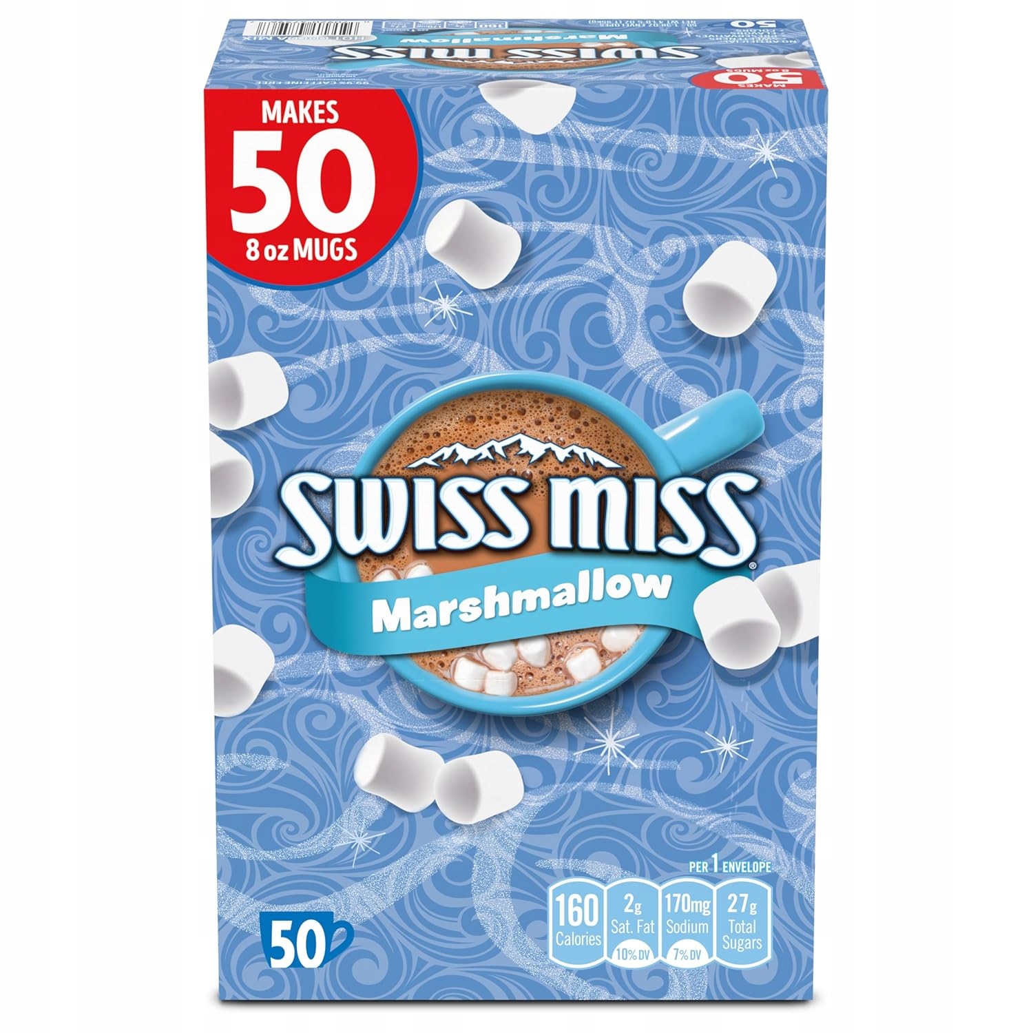 Levně Swiss Miss Kakao 50 sáčků x 40 gramů 2 kg Milk Chocolate Marshmallow