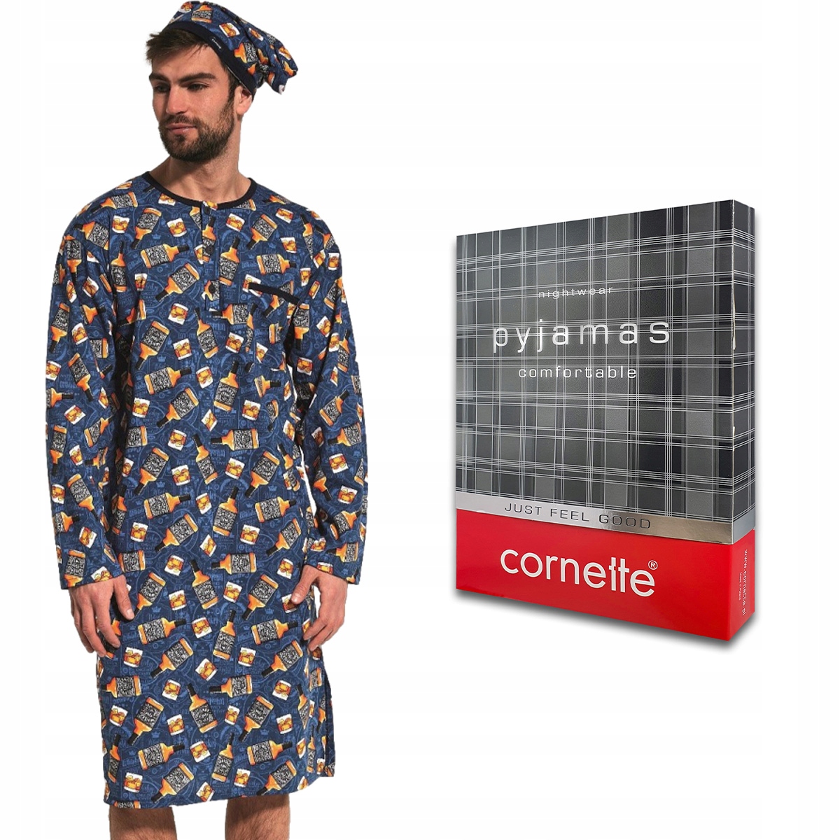 

Koszula Nocna Męska Cornette +szlafmyca r M