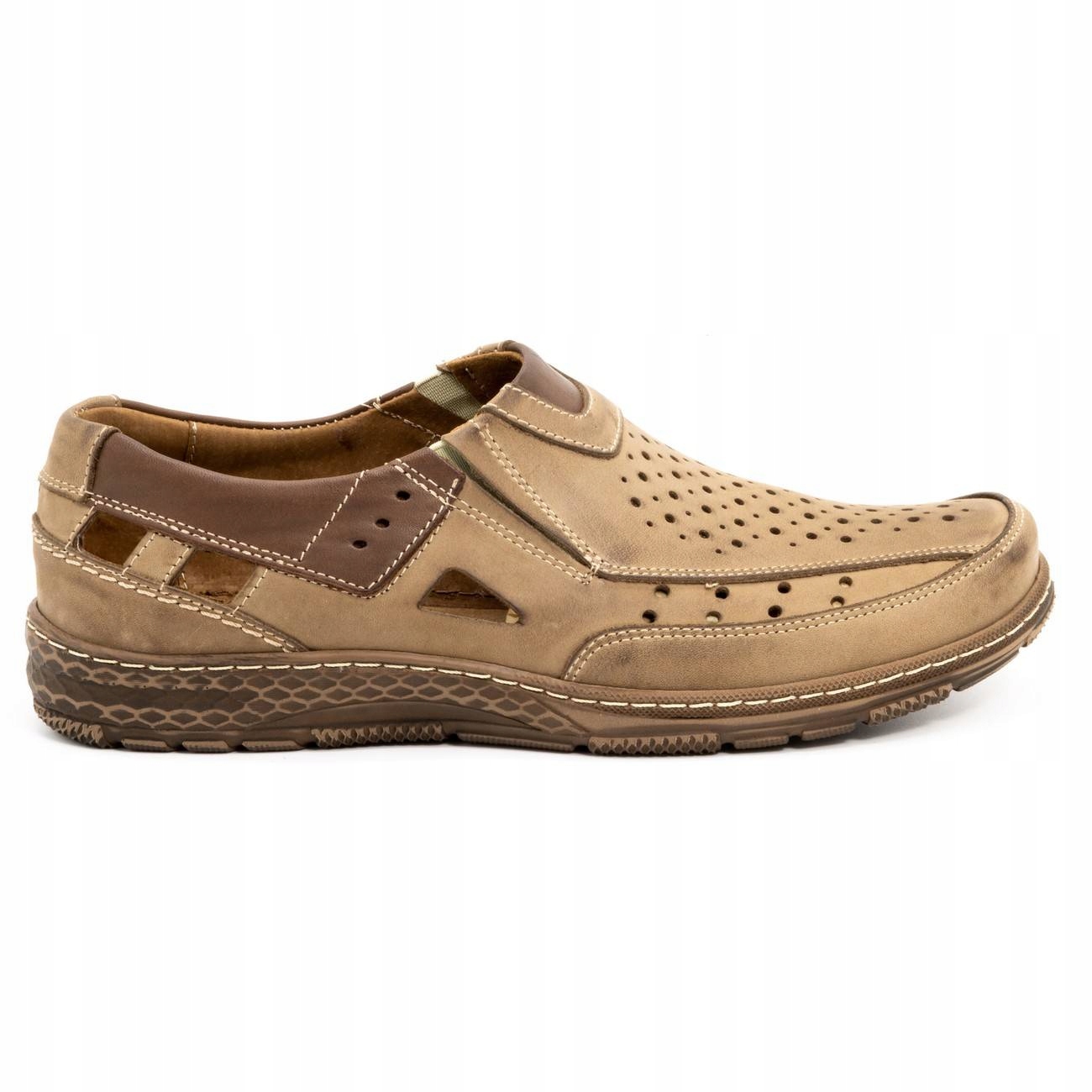 

Buty męskie mokasyny skórzane 893MP brązowe 45