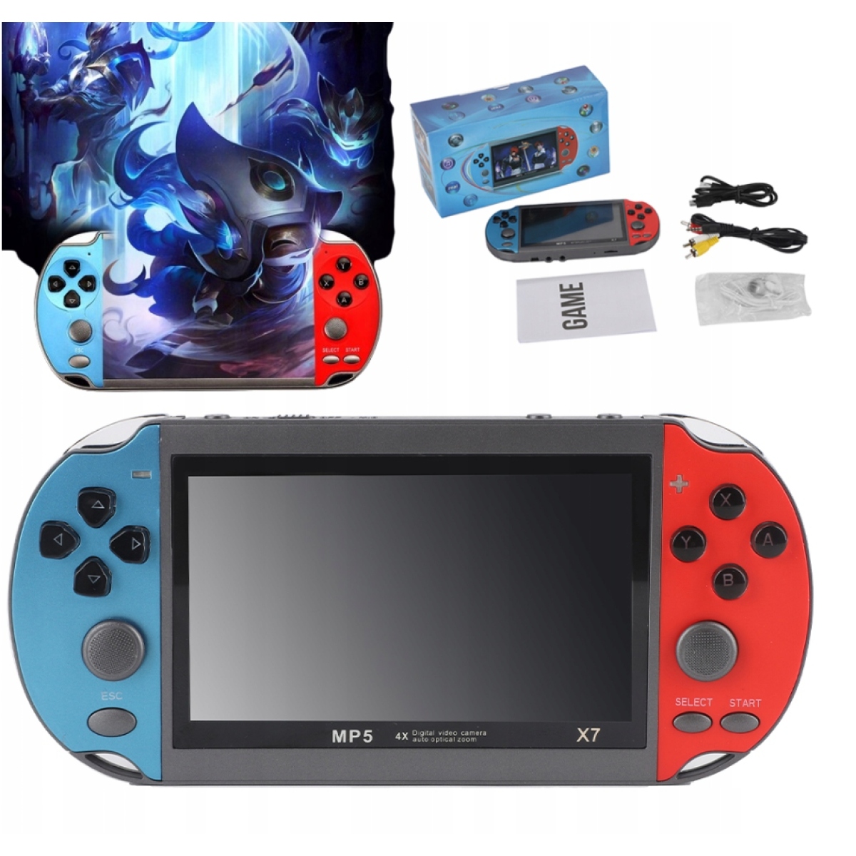 Przenośna Elektroniczna Konsola Do Gier X7 8G O Przekątnej 4,3 Cala