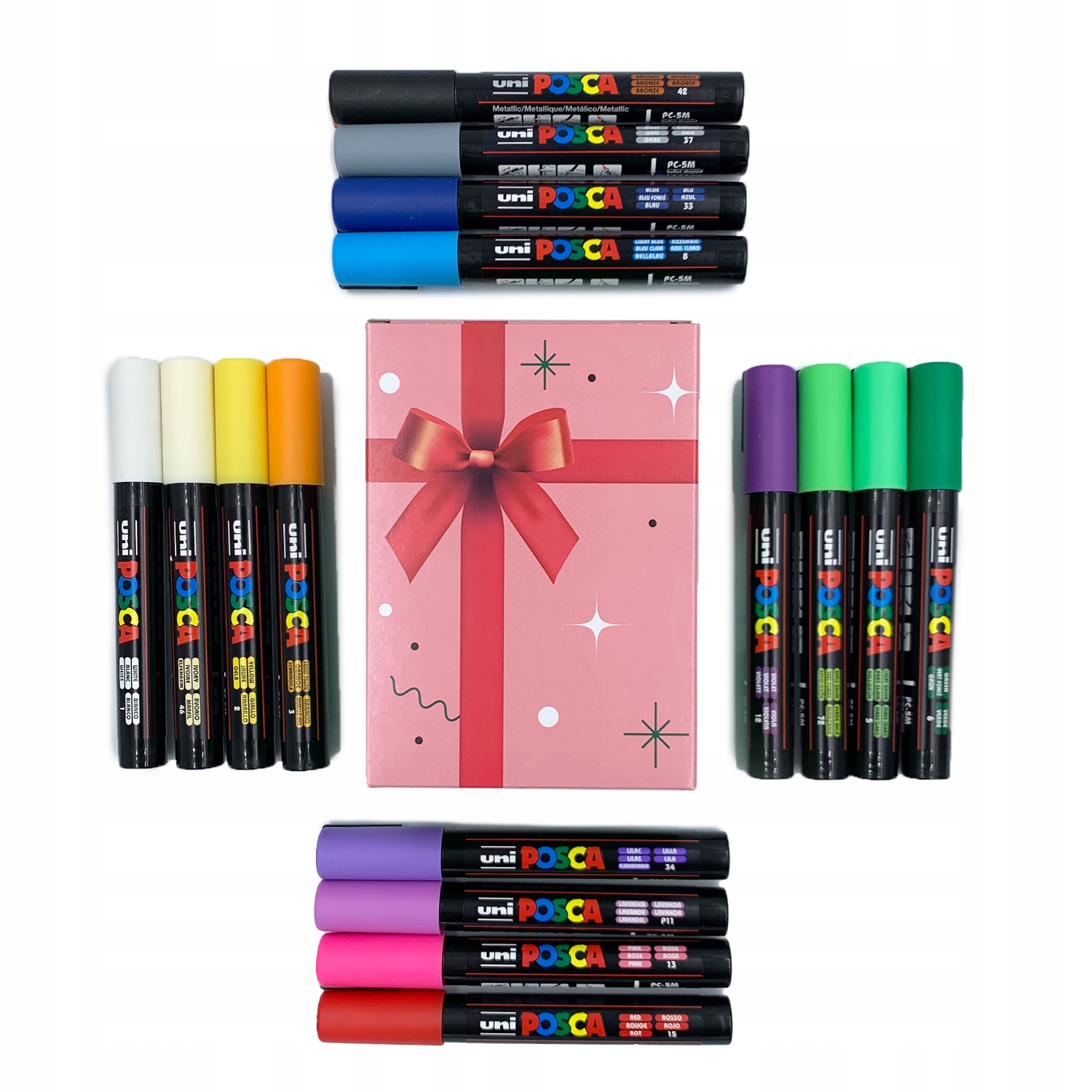 Zestaw markerów w pudełku POSCA-5M 16szt W Pudełku