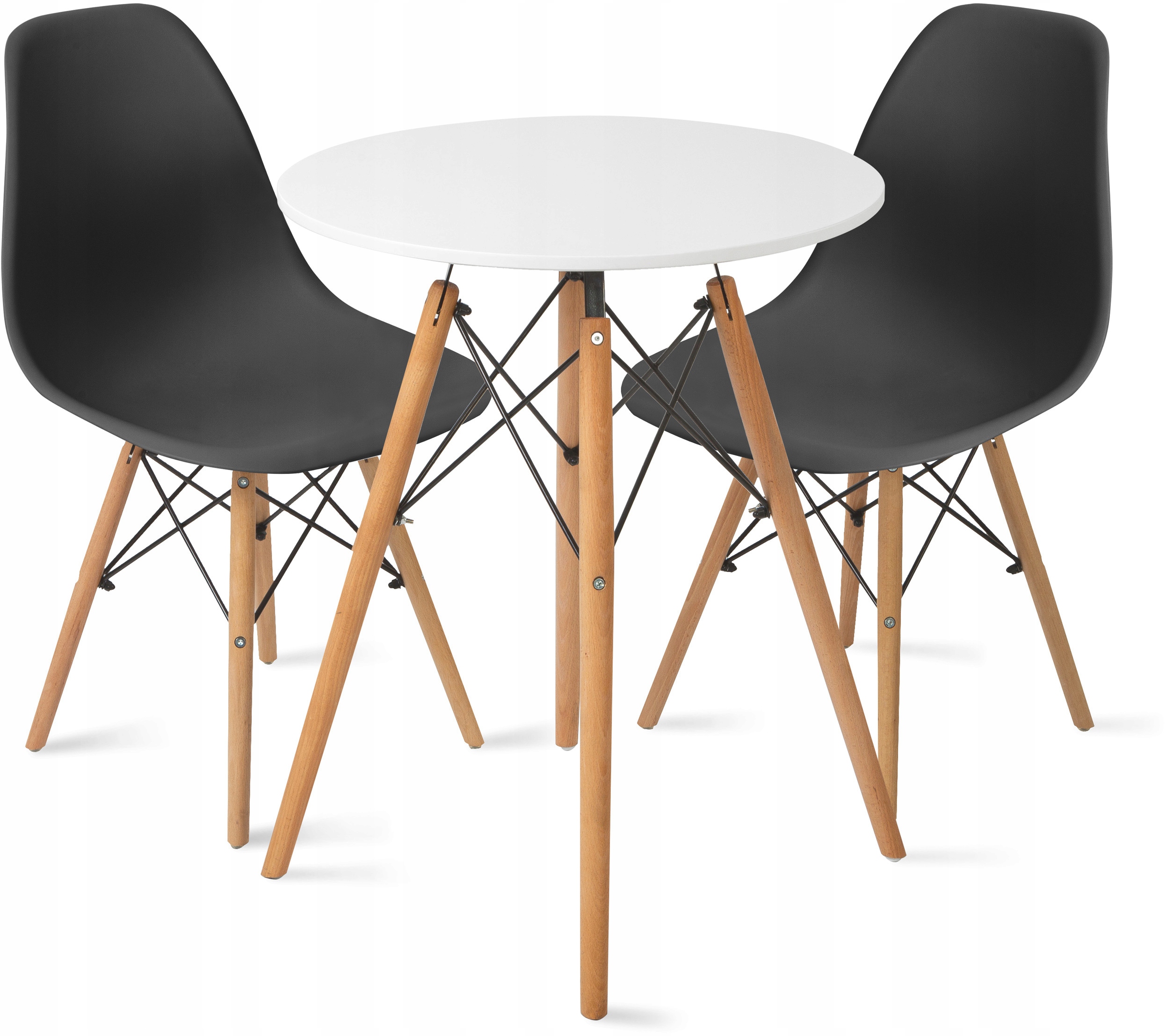 Stół 60cm+ 2 krzesła Skandynawskie